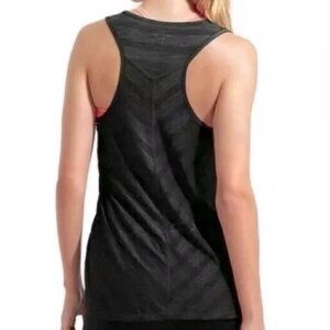 Athleta Kettlebella Mesh Chevron Tank Top Size XXS Black